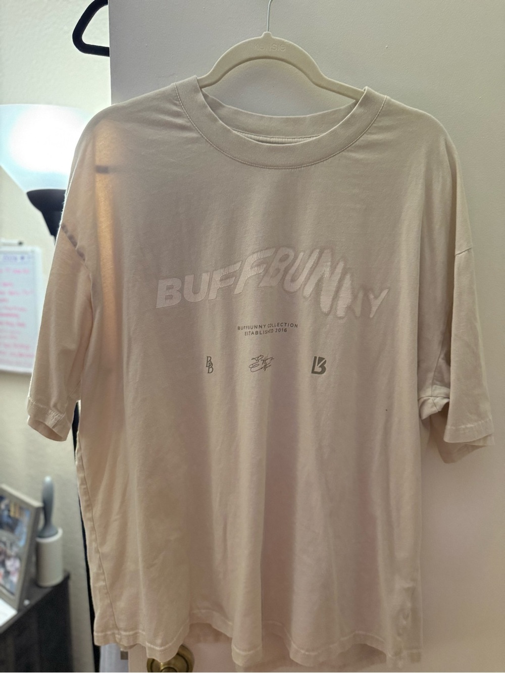 BuffBunny Cream Graphic T-Shirt - oversized Tee